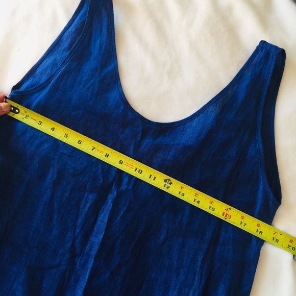 NWT $290 Harshman Havilland indigo linen dress M - Picture 5 of 8